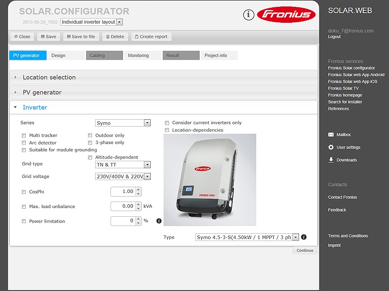 Fronius Solar.Configurator