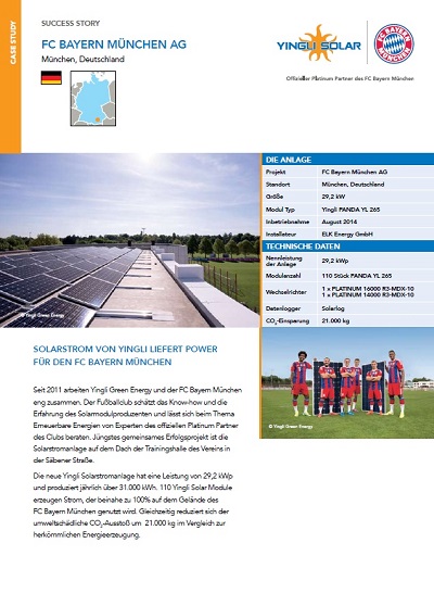 Yingli Referenzblatt Bayern M&uuml;nchen